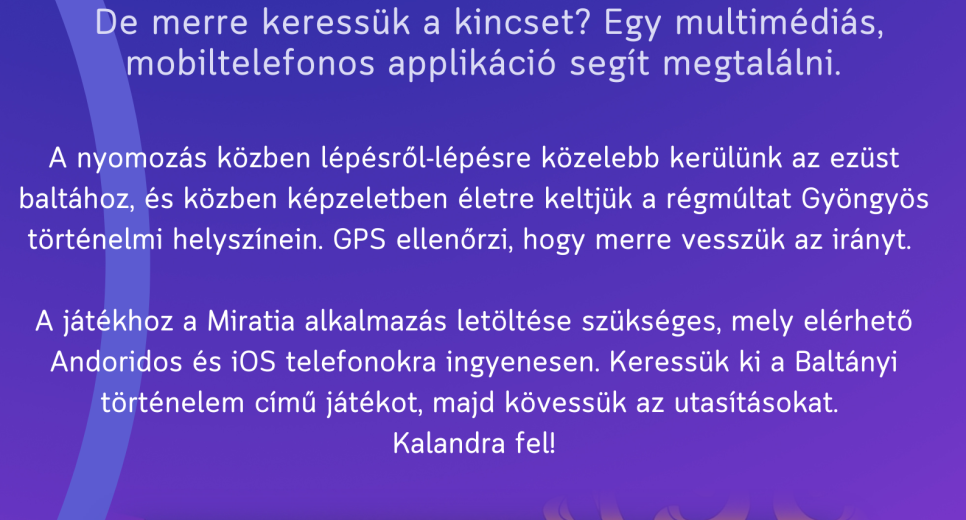 Baltányi történelem: kincskereső virtuális kalandjáték Gyöngyösön